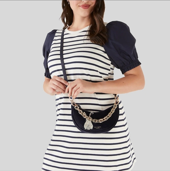 NEW Kate Spade ♠️ Smile Bunny Blue Velvet Crossbody - Picture 7 of 7
